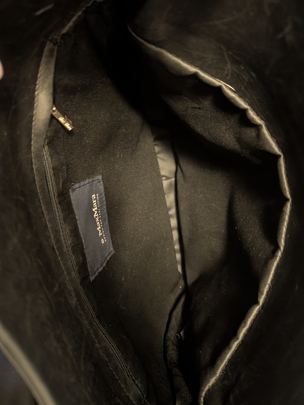 Vintage MaxMara 'S Black Leather Tote Bag